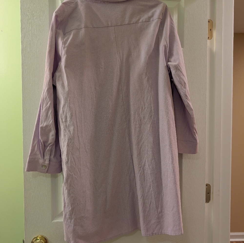 XXXL Pomander Place Lavender Button-Up Shirt Dress - Picture 5 of 5